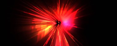 Fütürist mercek patlaması. Parlayan parçacıkları ve çizgileri olan ışık patlaması yıldızı. Güzel soyut ışın arkaplanı.