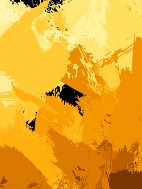 Vahşi fırça darbeleriyle yaratıcı soyut resim. Artistik fırça darbeleriyle donatılmış. Renkli ve canlı bir tasvir. Boyalı sanat.