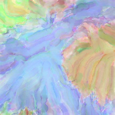 Pastel renklerde suluboya resim. Poster, duvar sanatı, afiş, kart, kitap kapağı ya da ambalaj için rahatlatıcı kompozisyonun yumuşak renkli çizimi. Modern fırça darbeleri resim.