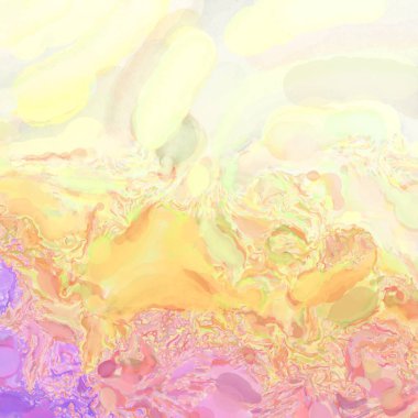 El yapımı sürreal soyut desenli suluboya. Modern sanatsal resim. 2D çizim. Arkaplan boyası karışımı. Yaratıcı duvar sanatı. Çağdaş sanat.