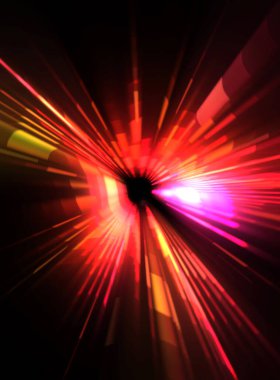 Fütürist mercek patlaması. Parlayan parçacıkları ve çizgileri olan ışık patlaması yıldızı. Güzel soyut ışın arkaplanı.