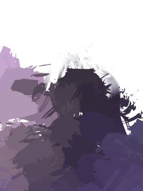 Taranmış Boyalı Soyut Arkaplan. Vahşi kaotik fırça darbeleri. Boya darbeleri. 2D İllüstrasyon. Fırça darbeli resim. 