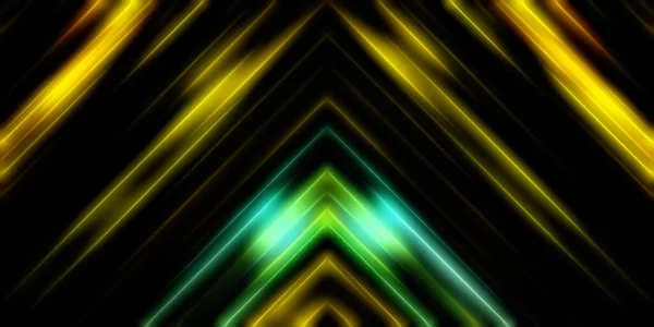 Abstract Stralende Geometrische Lichten Achtergrond Fractale Symmetrische Grafische Illustratie Intersecterende — Stockfoto