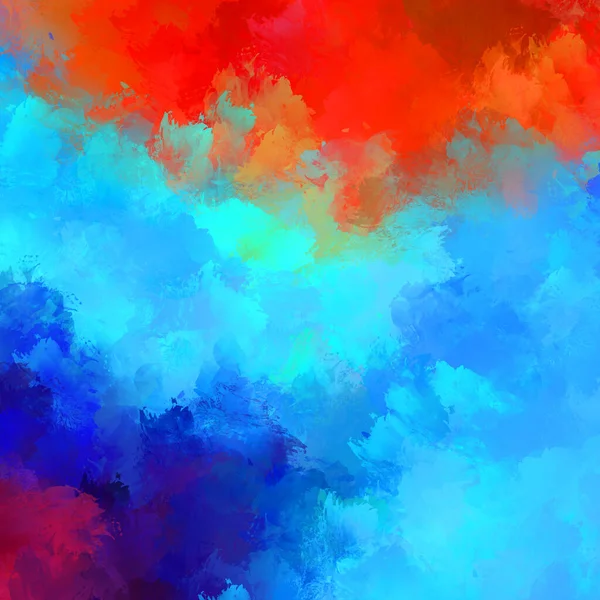 Painted Composition Vibrant Brush Strokes Textured Colorful Painting Paint Brushed — Stock Photo, Image