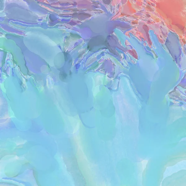 Soyut doku. Yüzeyde etkileyici el yapımı suluboya. Suluboya fırça darbeleri. Modern sanat. Çok renkli arkaplan. Çağdaş duvar sanatı. Renkli bir fon. 2d illüstrasyon.