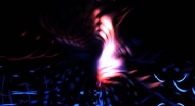 Işık parçacık izleri. Parlayan parçacıkları ve çizgileri olan ışık patlaması yıldızı. Güzel hareketli soyut ışın arkaplanı.