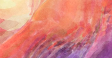 Alkol mürekkebini andıran rahatlatıcı fırça darbelerinin modern resmi. Poster, duvar sanatı, afiş, kart, kitap kapağı veya ambalaj için pastel renkli suluboya resim.