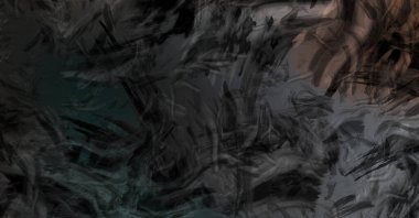 Modern sanat. Taranmış Boyalı Soyut Arkaplan. Fırça darbesi ile boyanmış. Boya darbeleri. 2B Görüntü