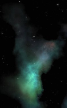 Galaksi uzayındaki yıldız alanı renkli nebula ile. Uzayın derinliklerinin bilim kurgu geçmişi. Ruhsal duvar kağıdı.