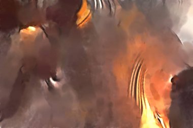 Soyut arkaplanda pürüzlü fırça darbeleri. Fırça boyası. Renkli boya darbeleri. Eşsiz duvar sanatı. Tuvaldeki modern sanat. Renkli çağdaş sanat eserleri. 