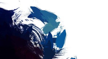 Taranmış Boyalı Soyut Arkaplan. Vahşi kaotik fırça darbeleri. Boya darbeleri. 2D İllüstrasyon. Fırça darbeli resim. 