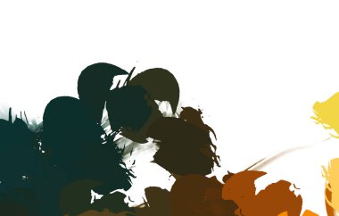 Taranmış Boyalı Soyut Arkaplan. Vahşi kaotik fırça darbeleri. Boya darbeleri. 2D İllüstrasyon. Fırça darbeli resim. 