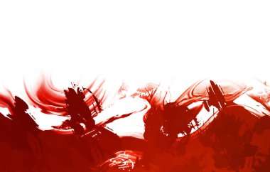 Taranmış Boyalı Soyut Arkaplan. Vahşi kaotik fırça darbeleri. Boya darbeleri. 2D İllüstrasyon. Fırça darbeli resim. 