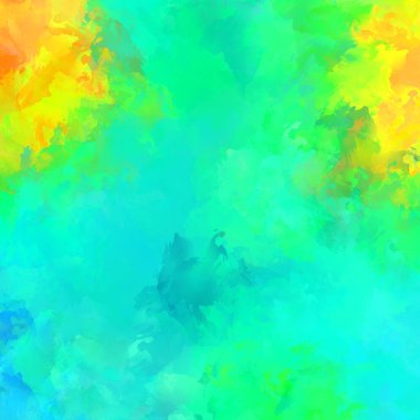 Canlı fırça darbeleriyle boyanmış. Renkli desenli resim. Fırçalanmış duvar kağıdını boya.