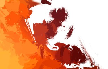 Duvar sanatı Eşsiz ve yaratıcı illüstrasyon. Fırça darbesi ile boyanmış. Renkli fırça darbelerinin soyut arkaplanı. Fırçalanmış canlı duvar kâğıdı. Boyalı sanatsal yaratım.