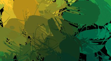 Canlı fırça darbeleriyle boyanmış. Renkli desenli resim. Fırçalanmış duvar kağıdını boya.