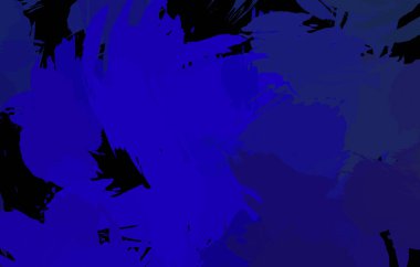 Vahşi fırça darbeleriyle yaratıcı soyut resim. Artistik fırça darbeleriyle donatılmış. Renkli ve canlı bir tasvir. Boyalı sanat.