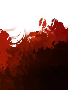 Taranmış Boyalı Soyut Arkaplan. Vahşi kaotik fırça darbeleri. Boya darbeleri. 2D İllüstrasyon. Fırça darbeli resim. 