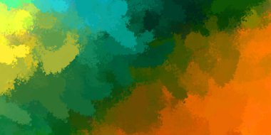 Yaratıcı bir geçmiş. Canlı fırça darbeleriyle boyanmış. Renkli desenli resim. Fırçalanmış duvar kağıdını boya.