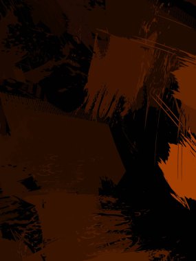 Vahşi fırça darbeleriyle yaratıcı soyut resim. Artistik fırça darbeleriyle donatılmış. Renkli ve canlı bir tasvir. Boyalı sanat.