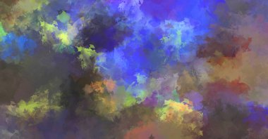 Taranmış Boyalı Soyut Arkaplan. Fırça darbesi ile boyanmış. Sanatsal canlılık ve renkli duvar kağıdı.