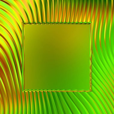 Soyut çerçeveli arkaplan. Renkli, canlı, dalgalı bir duvar kağıdı. Merkezi çerçeveli yaratıcı grafik 2d çizim. Dinamik şekilli modaya uygun sıvı örtüsü.