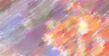 Çağdaş sanat. El yapımı resim. Modern sanat eserleri. Yüzeyde suluboya fırça darbeleriyle resim yapmak. 2D çizim. Sanatsal arkaplan resmi. Tablo üzerinde soyut resim. Renkli doku.