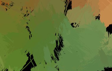 Vahşi fırça darbeleriyle yaratıcı soyut resim. Artistik fırça darbeleriyle donatılmış. Renkli ve canlı bir tasvir. Boyalı sanat.