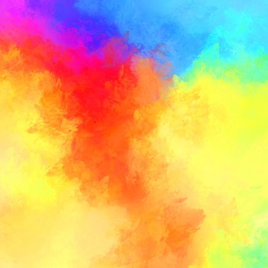 Duvar sanatı Eşsiz ve yaratıcı illüstrasyon. Fırça darbesi ile boyanmış. Renkli fırça darbelerinin soyut arkaplanı. Fırçalanmış canlı duvar kâğıdı. Boyalı sanatsal yaratım.