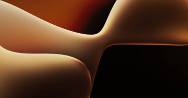 Soyut arkaplan. Değişken renk değişim dalgaları, dinamik hareketlerle. Işık dalgalarının neon renkli soyut tasarımı. Duvar kağıdı, afiş, arkaplan, kart, kitap illüstrasyonu, web sitesi.