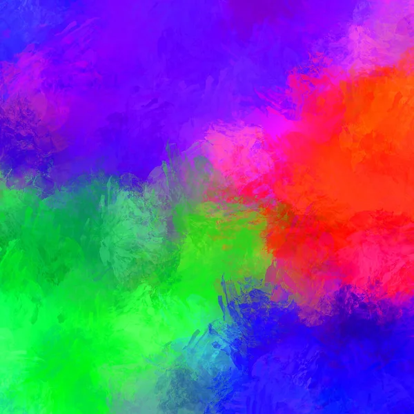 Painted Composition Vibrant Brush Strokes Textured Colorful Painting Paint Brushed — Stock Photo, Image