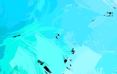 Vahşi fırça darbeleriyle yaratıcı soyut resim. Artistik fırça darbeleriyle donatılmış. Renkli ve canlı bir tasvir. Boyalı sanat.