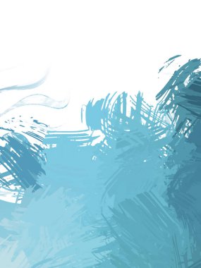 Taranmış Boyalı Soyut Arkaplan. Vahşi kaotik fırça darbeleri. Boya darbeleri. 2D İllüstrasyon. Fırça darbeli resim. 