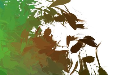 Duvar sanatı Eşsiz ve yaratıcı illüstrasyon. Fırça darbesi ile boyanmış. Renkli fırça darbelerinin soyut arkaplanı. Fırçalanmış canlı duvar kâğıdı. Boyalı sanatsal yaratım.