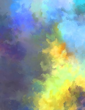 Sanatsal soyut arkaplan. Doku boyalı duvar kağıdı. Boya darbeleriyle yaratıcı bir illüstrasyon. Fırça desenli resim.