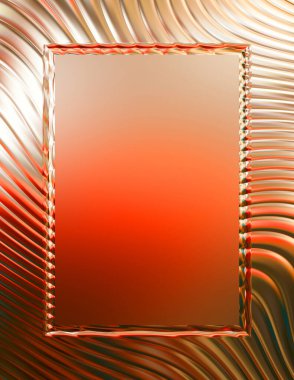 Soyut çerçeveli arkaplan. Renkli, canlı, dalgalı bir duvar kağıdı. Merkezi çerçeveli yaratıcı grafik 2d çizim. Dinamik şekilli modaya uygun sıvı örtüsü.