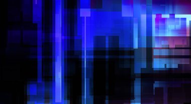 Fütürist soyut geometrik duvar kağıdı. Geometrik renkli şekiller. Dikdörtgen şekilli arka plan. Bir teknolojinin dijital illüstrasyonuName.