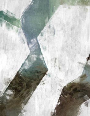 Soyut arkaplanda pürüzlü fırça darbeleri. Fırça boyası. Renkli boya darbeleri. Eşsiz duvar sanatı. Tuvaldeki modern sanat. Renkli çağdaş sanat eserleri. 