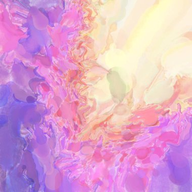 Soyut doku. Yüzeyde etkileyici el yapımı suluboya. Suluboya fırça darbeleri. Modern sanat. Çok renkli arkaplan. Çağdaş duvar sanatı. Renkli bir fon. 2d illüstrasyon.