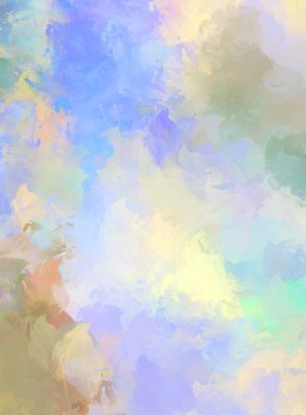 Renkli fırça darbelerinin 2D çizimi. Dekoratif desenli resim. canlı boya desenli arkaplan.