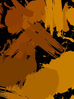 Vahşi fırça darbeleriyle yaratıcı soyut resim. Artistik fırça darbeleriyle donatılmış. Renkli ve canlı bir tasvir. Boyalı sanat.