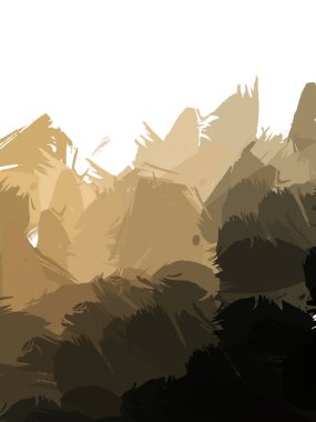 Taranmış Boyalı Soyut Arkaplan. Vahşi kaotik fırça darbeleri. Boya darbeleri. 2D İllüstrasyon. Fırça darbeli resim. 