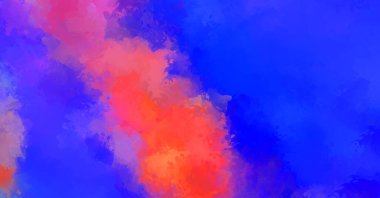 Yaratıcı soyut resim. Artistik fırça darbeleriyle donatılmış. Renkli ve canlı bir illüstrasyon. boyalı sanat.