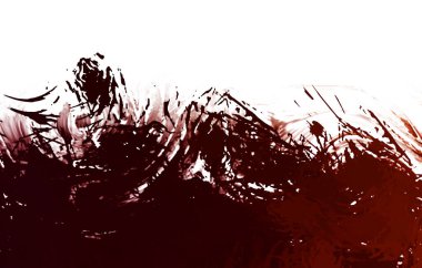 Taranmış Boyalı Soyut Arkaplan. Vahşi kaotik fırça darbeleri. Boya darbeleri. 2D İllüstrasyon. Fırça darbeli resim. 