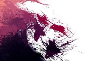 Taranmış Boyalı Soyut Arkaplan. Vahşi kaotik fırça darbeleri. Boya darbeleri. 2D İllüstrasyon. Fırça darbeli resim. 