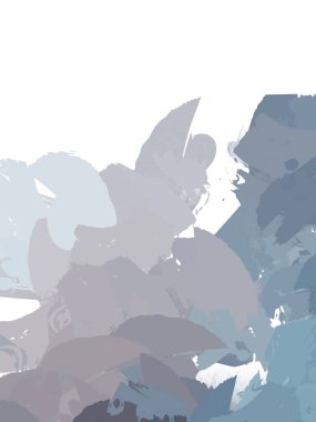 Taranmış Boyalı Soyut Arkaplan. Vahşi kaotik fırça darbeleri. Boya darbeleri. 2D İllüstrasyon. Fırça darbeli resim. 