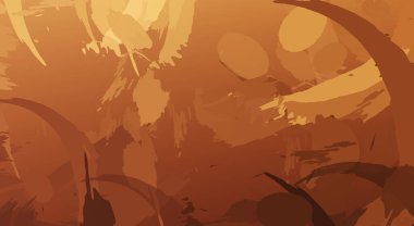 Fırça darbesi ile boyanmış. Sanatsal canlılık ve renkli duvar kâğıdı. Kaotik resim. Taranmış Boyalı Soyut Arkaplan. 