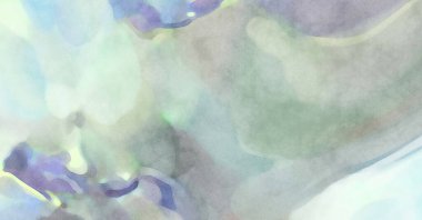 Yumuşak suluboya duvar kağıdı. Hafifçe fırçalanmış renkleri olan sanatsal bir resim. Pastel renkler arkaplana dokunmuş. Soyut duvar sanatı..