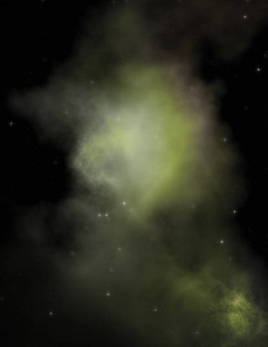 Galaksi uzayındaki yıldız alanı renkli nebula ile. Uzayın derinliklerinin bilim kurgu geçmişi. Ruhsal duvar kağıdı.