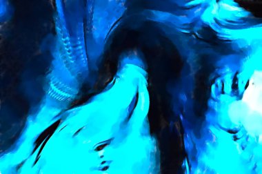 Soyut arkaplanda pürüzlü fırça darbeleri. Fırça boyası. Renkli boya darbeleri. Eşsiz duvar sanatı. Tuvaldeki modern sanat. Renkli çağdaş sanat eserleri. 